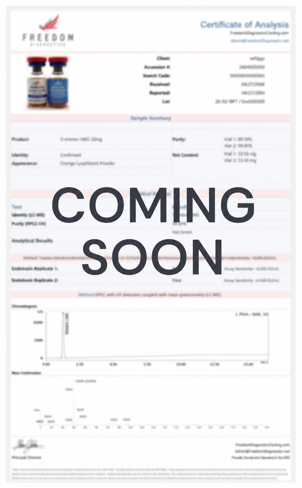 COA placeholder for Beauty Blend 70mg